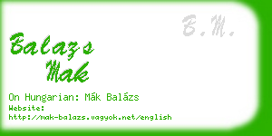 balazs mak business card