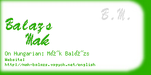 balazs mak business card